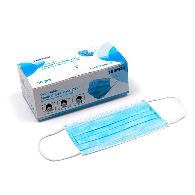 หน้ากากใบหน้าการแพทย์ 3 ชั้นที่ไม่ได้ทอ 