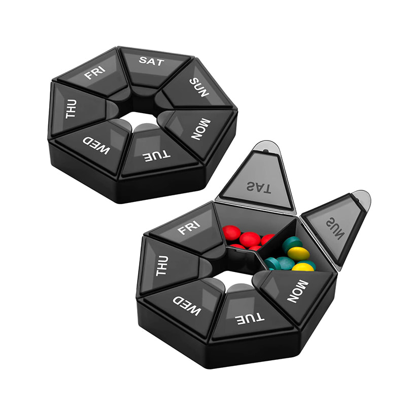 ผู้จัดยารายสัปดาห์ขนาดใหญ่แบบพกพาสำหรับการแพทย์ 