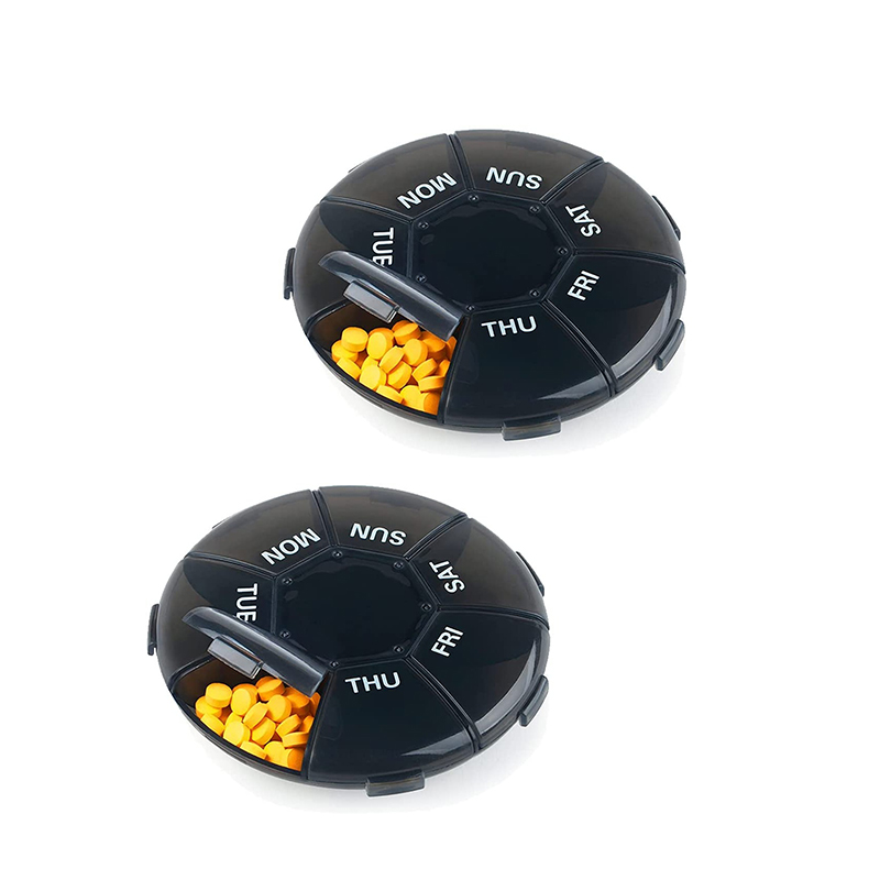 ผู้จัดระเบียบยาเม็ดขนาดเล็กรายสัปดาห์ขนาดกะทัดรัดสำหรับอาหารเสริมวิตามิน 