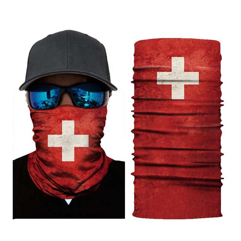 หน้ากากปั่นจักรยานผ้าพันคอผ้าฝ้ายที่กำหนดเองสำหรับโล่หน้า 