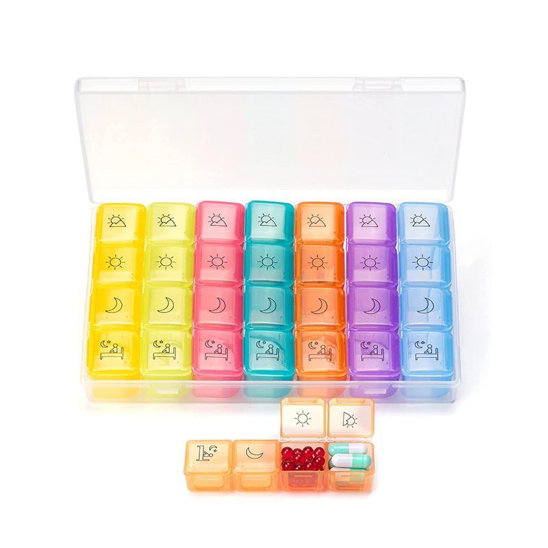 กรณียาเม็ดยารายสัปดาห์แบบพกพา 