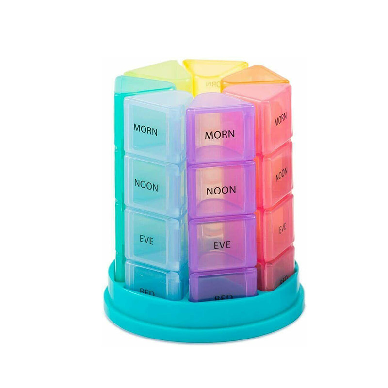 ใหม่ Portable Weekly 4 ครั้งต่อวันกล่องยา 