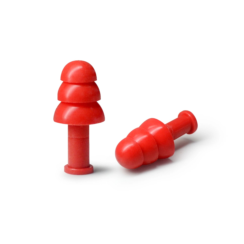 ปลั๊กที่อุดหูซิลิโคนกันน้ำพร้อมที่อุดหูแบบใช้ซ้ำได้สำหรับการนอนหลับว่ายน้ำว่ายน้ำ