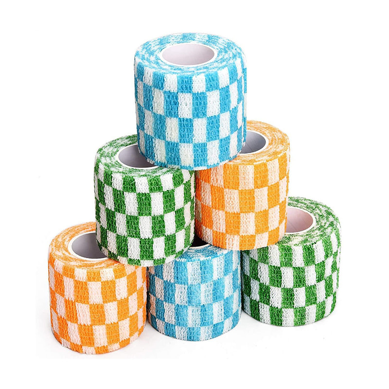 การกันน้ำยืดหยุ่นไม่ทอผ้าพันแผลที่มีผ้าพันแผลติดกาวด้วยตนเอง